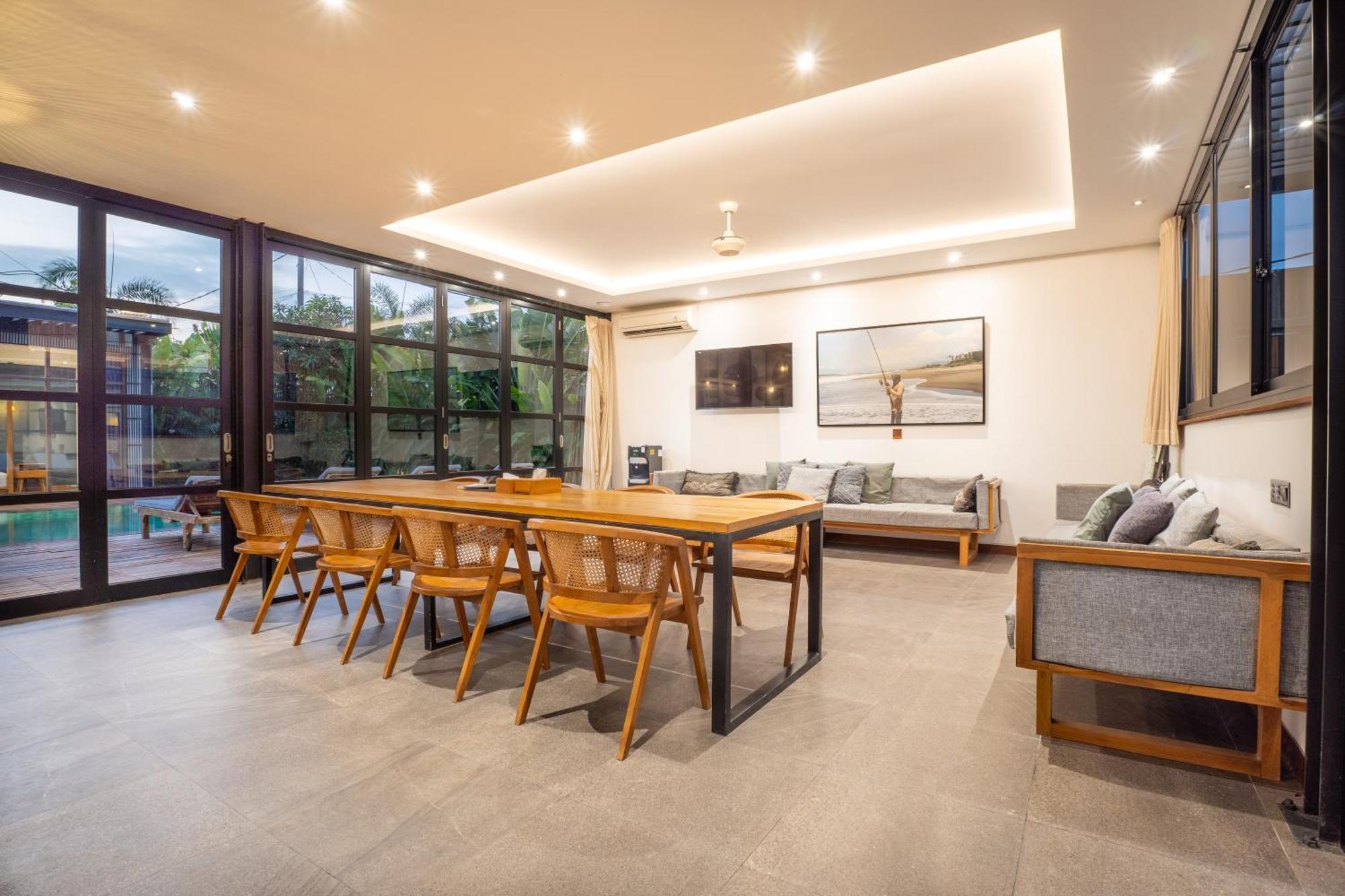 New 5Br Villa, Enclosed Lounge, Canggu Oasis ภายนอก รูปภาพ