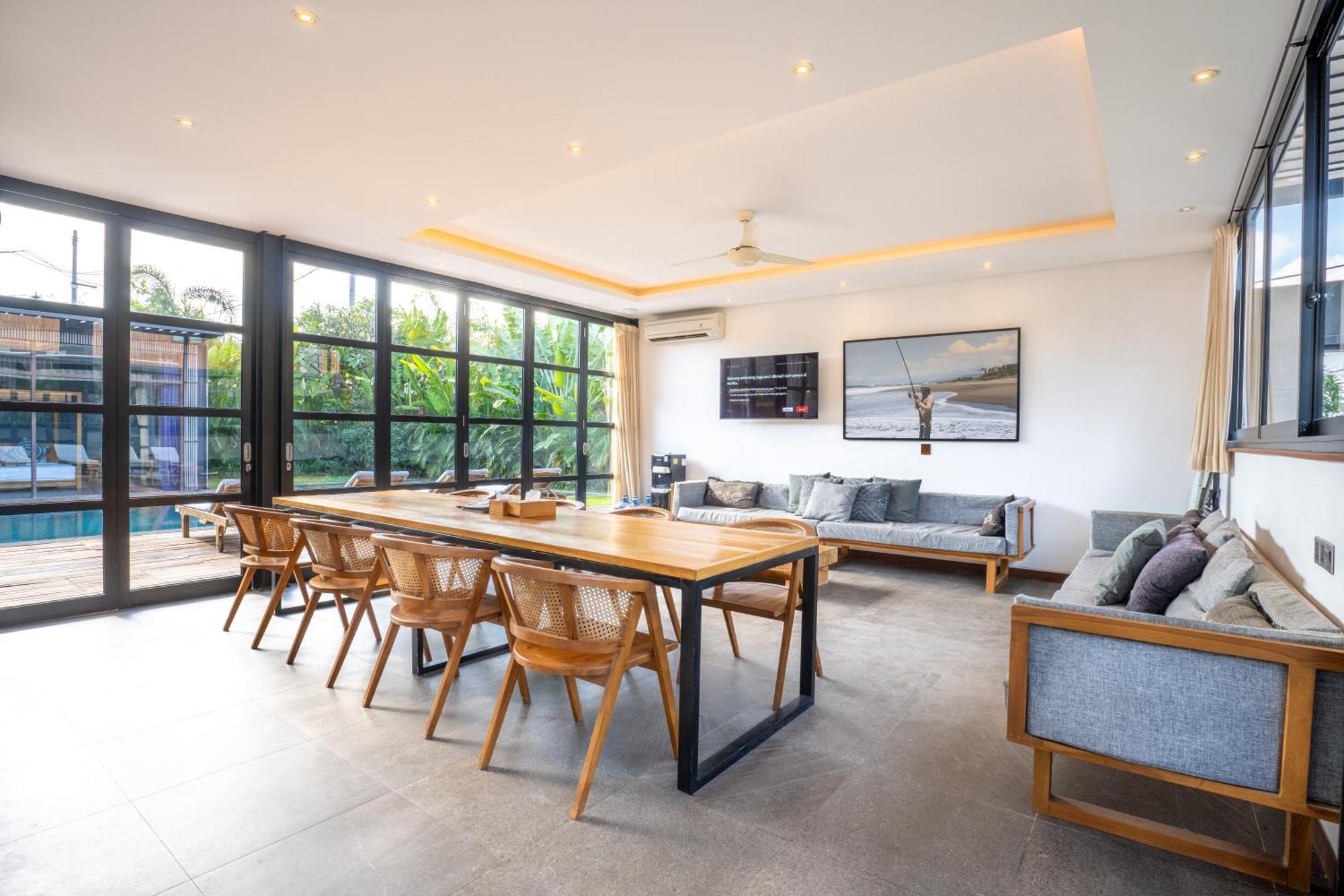New 5Br Villa, Enclosed Lounge, Canggu Oasis ภายนอก รูปภาพ