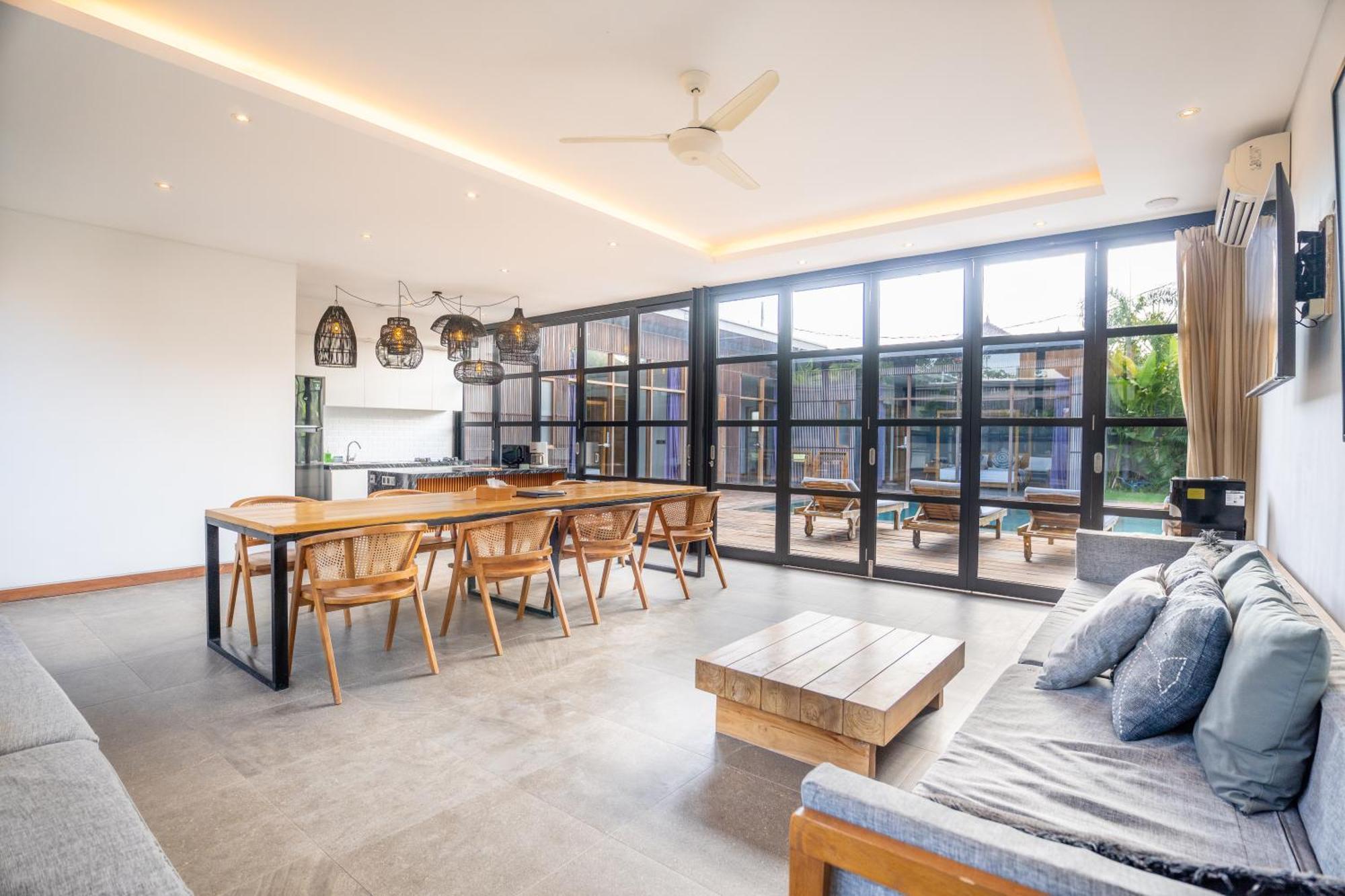 New 5Br Villa, Enclosed Lounge, Canggu Oasis ภายนอก รูปภาพ